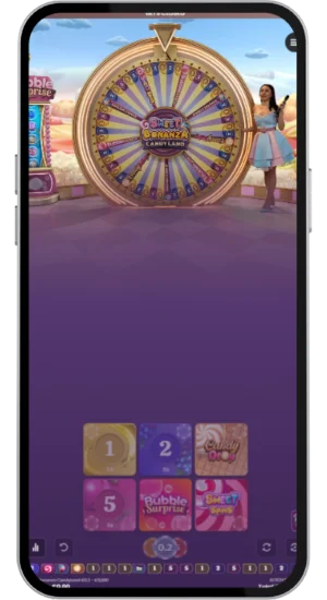CandyLand wheel game in progress