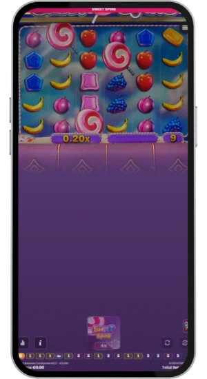Sweet Spins bonus round with low multiplier